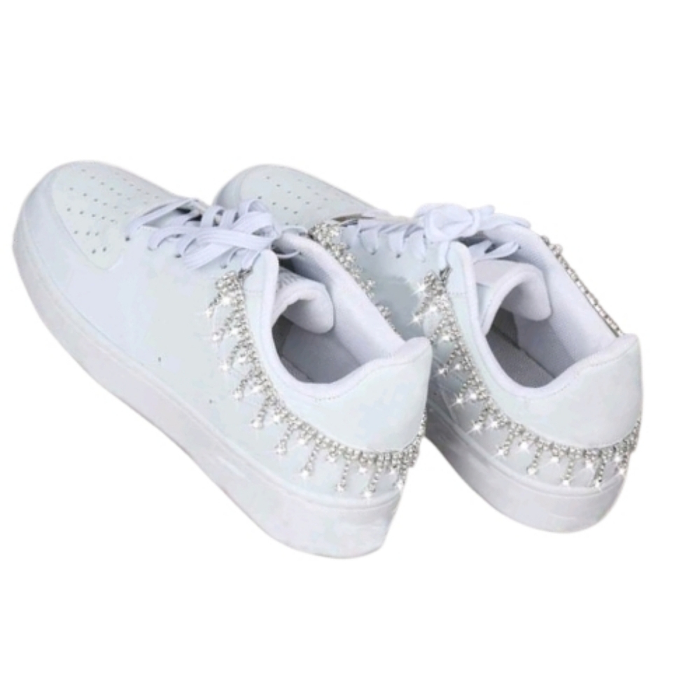 2pc Crystal Fringe Rhinestone Chain Shoe Decoration/Removable Chain - Picture 3 of 4